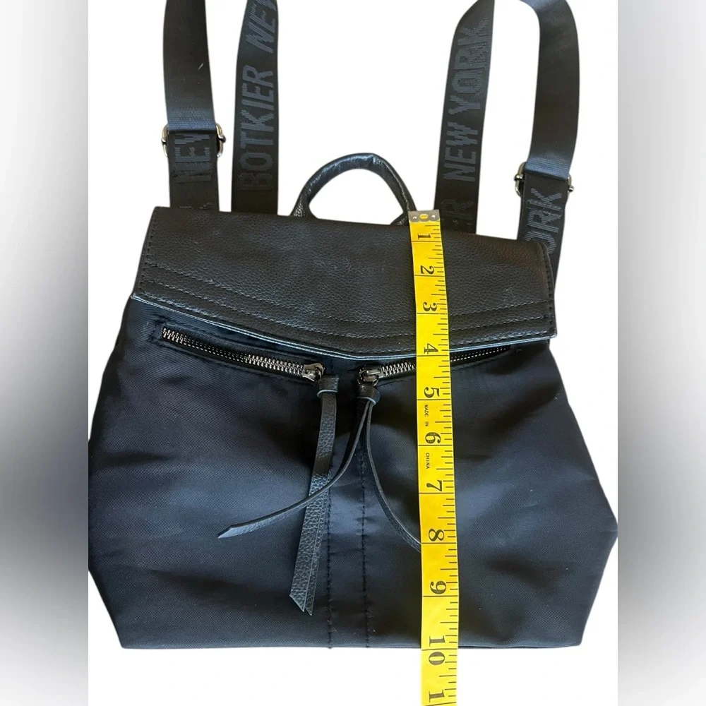 Botkier New York Trigger Mini Backpack Purse Bag Polyester Faux Leather Black
